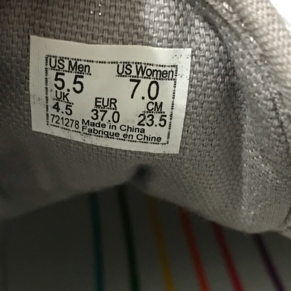 VANS OLD SKOOL V FLOUR SHOP SILVER RAINBOW Glitter - Picture 7 of 7